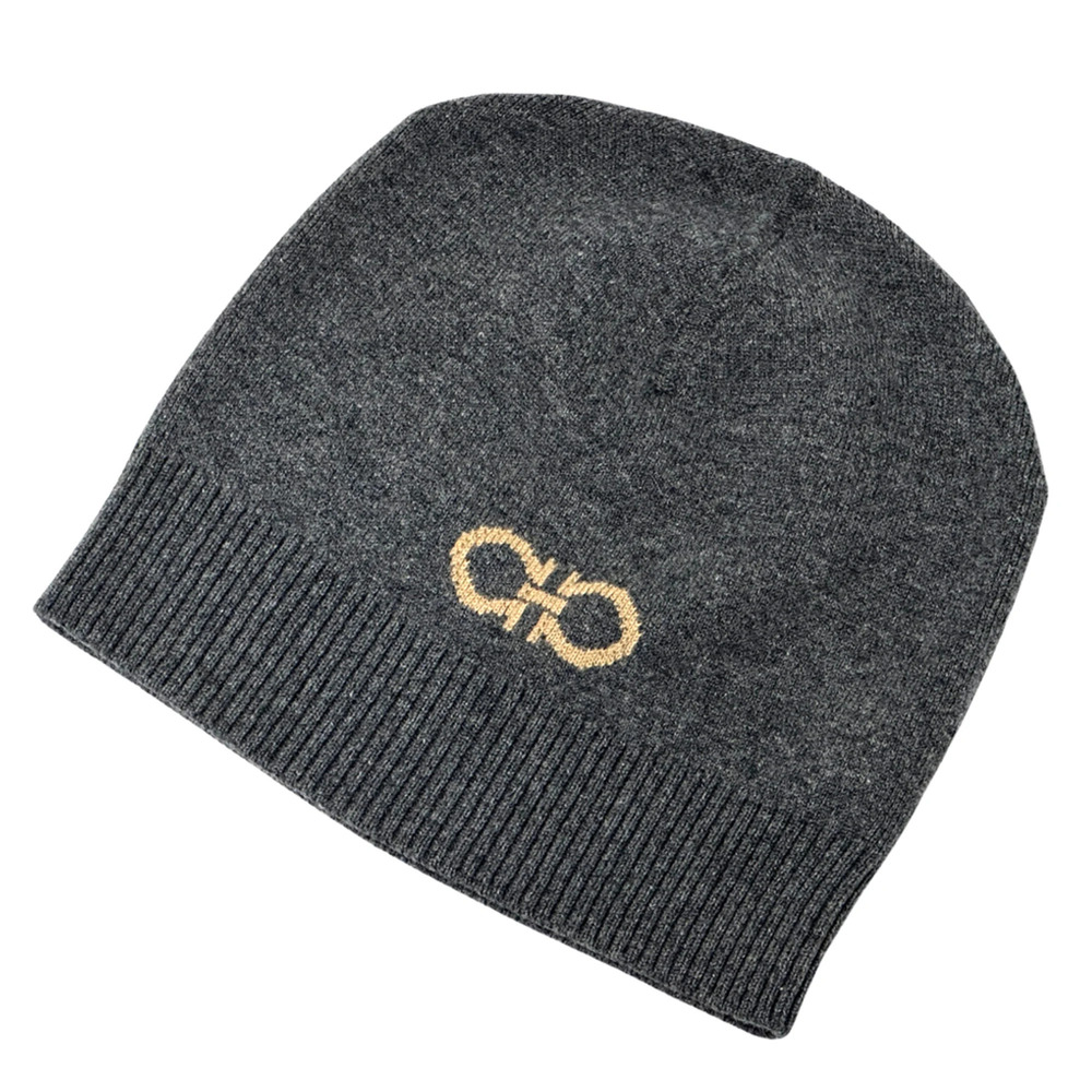 Salvatore Ferragamo Ferragamo knit hat for women and men, brand name, double ...